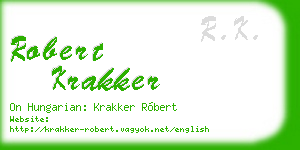 robert krakker business card
